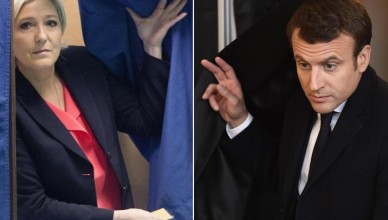 Combo Le Pen   Macron al voto